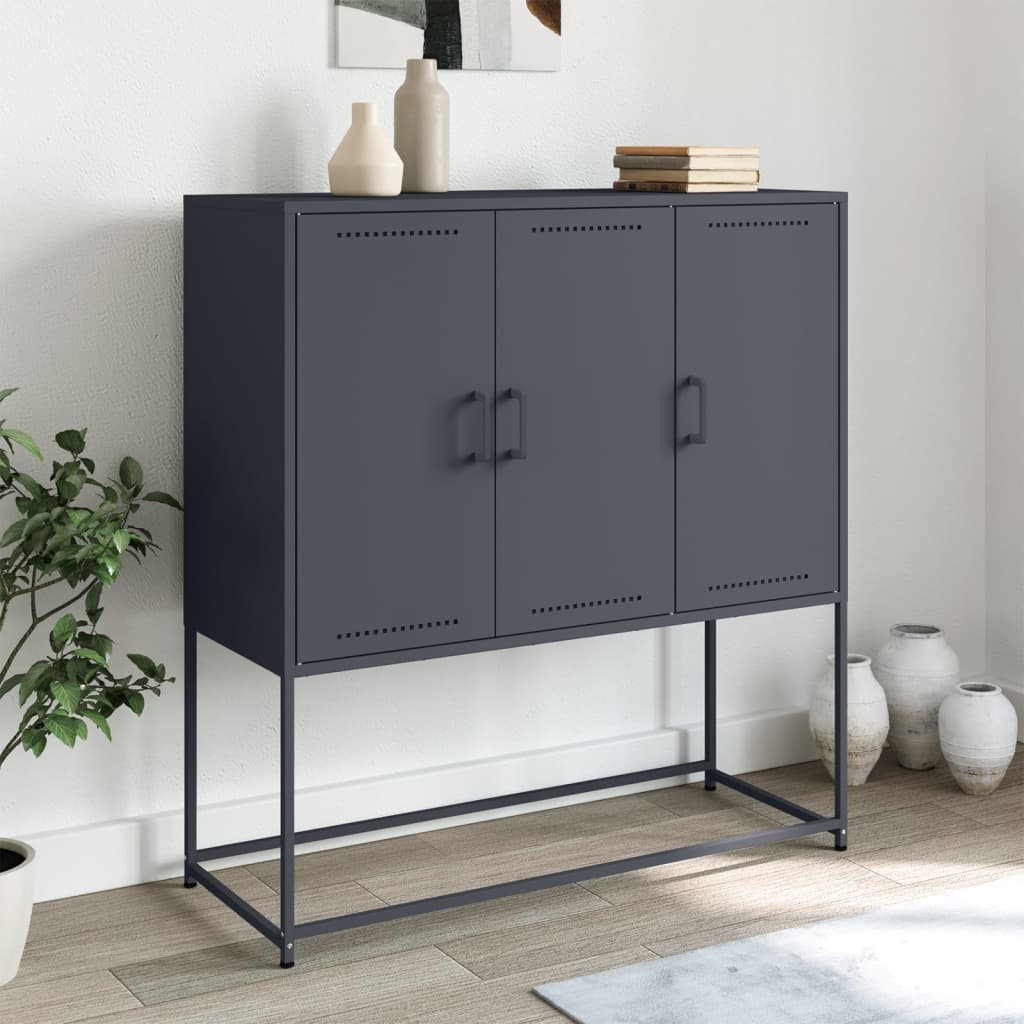 vidaXL Highboard Anthracite 100.5x39x107 cm Steel