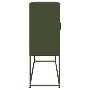 vidaXL Highboard Olive Green 100.5x39x107 cm Steel