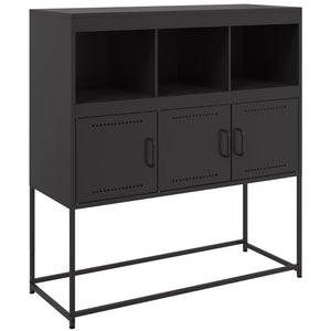 vidaXL Sideboard Black 100.5x39x107 cm Steel