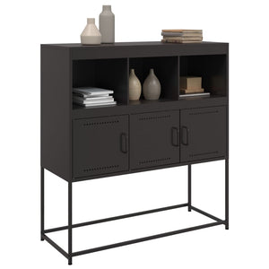 vidaXL Sideboard Black 100.5x39x107 cm Steel