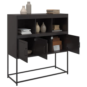 vidaXL Sideboard Black 100.5x39x107 cm Steel