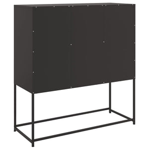 vidaXL Sideboard Black 100.5x39x107 cm Steel