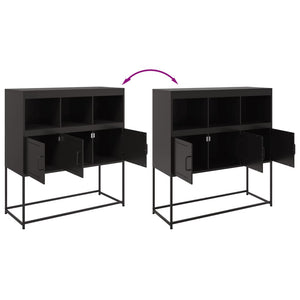 vidaXL Sideboard Black 100.5x39x107 cm Steel