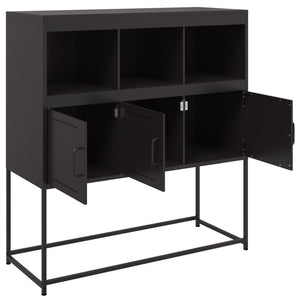 vidaXL Sideboard Black 100.5x39x107 cm Steel