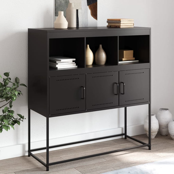 vidaXL Sideboard Black 100.5x39x107 cm Steel