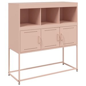 vidaXL Sideboard Pink 100.5x39x107 cm Cold-rolled Steel