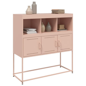 vidaXL Sideboard Pink 100.5x39x107 cm Cold-rolled Steel