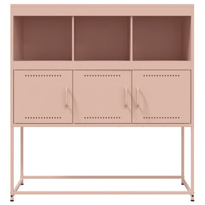 vidaXL Sideboard Pink 100.5x39x107 cm Cold-rolled Steel