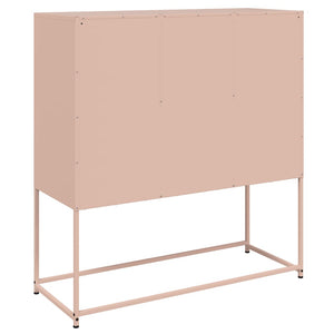 vidaXL Sideboard Pink 100.5x39x107 cm Cold-rolled Steel