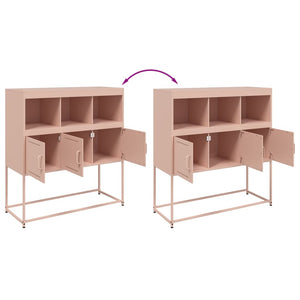 vidaXL Sideboard Pink 100.5x39x107 cm Cold-rolled Steel