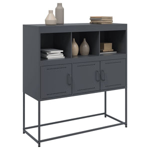 vidaXL Sideboard Anthracite 100.5x39x107 cm Cold-rolled Steel