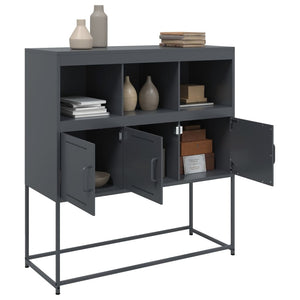 vidaXL Sideboard Anthracite 100.5x39x107 cm Cold-rolled Steel