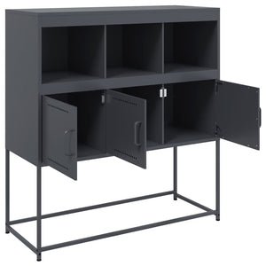 vidaXL Sideboard Anthracite 100.5x39x107 cm Cold-rolled Steel