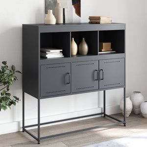 vidaXL Sideboard Anthracite 100.5x39x107 cm Cold-rolled Steel