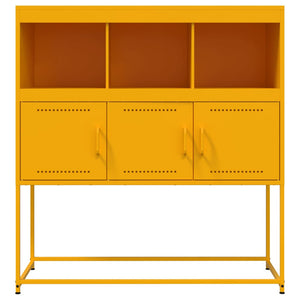 vidaXL Sideboard Mustard Yellow 100.5x39x107 cm Cold-rolled Steel