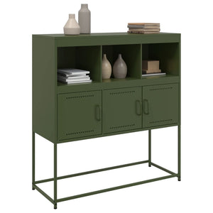 vidaXL Sideboard Olive Green 100.5x39x107 cm Cold-rolled Steel