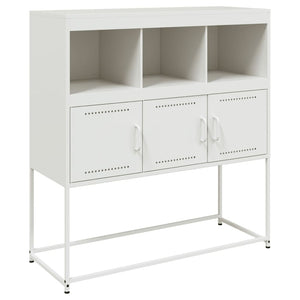 vidaXL Sideboard White 100.5x39x107 cm Cold-rolled Steel