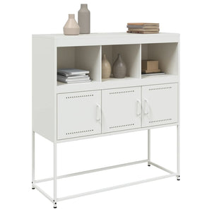 vidaXL Sideboard White 100.5x39x107 cm Cold-rolled Steel