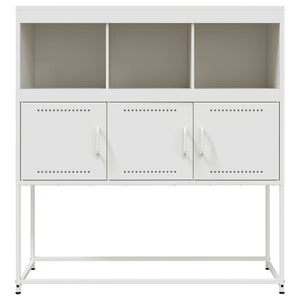 vidaXL Sideboard White 100.5x39x107 cm Cold-rolled Steel