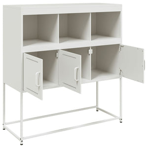 vidaXL Sideboard White 100.5x39x107 cm Cold-rolled Steel