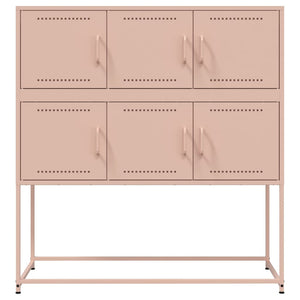 vidaXL Sideboard Pink 100.5x39x107 cm Cold-rolled Steel