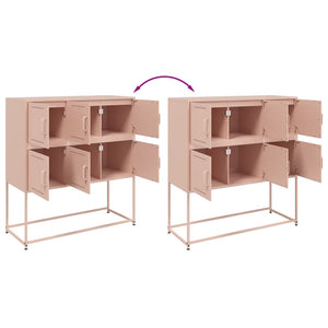 vidaXL Sideboard Pink 100.5x39x107 cm Cold-rolled Steel