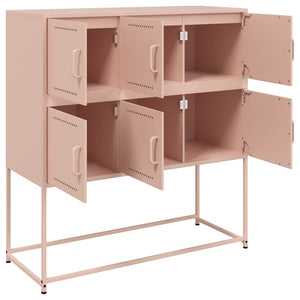 vidaXL Sideboard Pink 100.5x39x107 cm Cold-rolled Steel