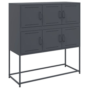 vidaXL Sideboard Anthracite 100.5x39x107 cm Cold-rolled Steel