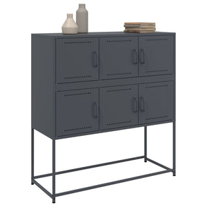 vidaXL Sideboard Anthracite 100.5x39x107 cm Cold-rolled Steel