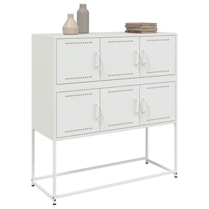 vidaXL Sideboard White 100.5x39x107 cm Cold-rolled Steel