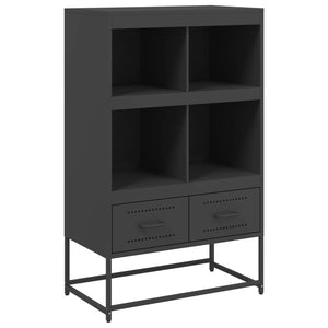 vidaXL Highboard Black 68.5x39x111.5 cm Cold-rolled Steel