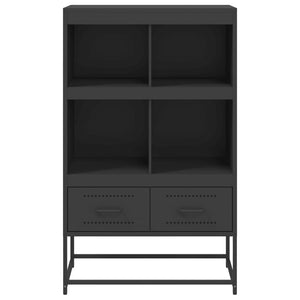 vidaXL Highboard Black 68.5x39x111.5 cm Cold-rolled Steel