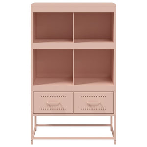 vidaXL Highboard Pink 68.5x39x111.5 cm Cold-rolled Steel