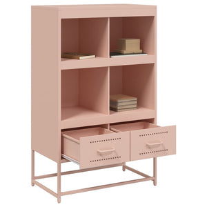 vidaXL Highboard Pink 68.5x39x111.5 cm Cold-rolled Steel