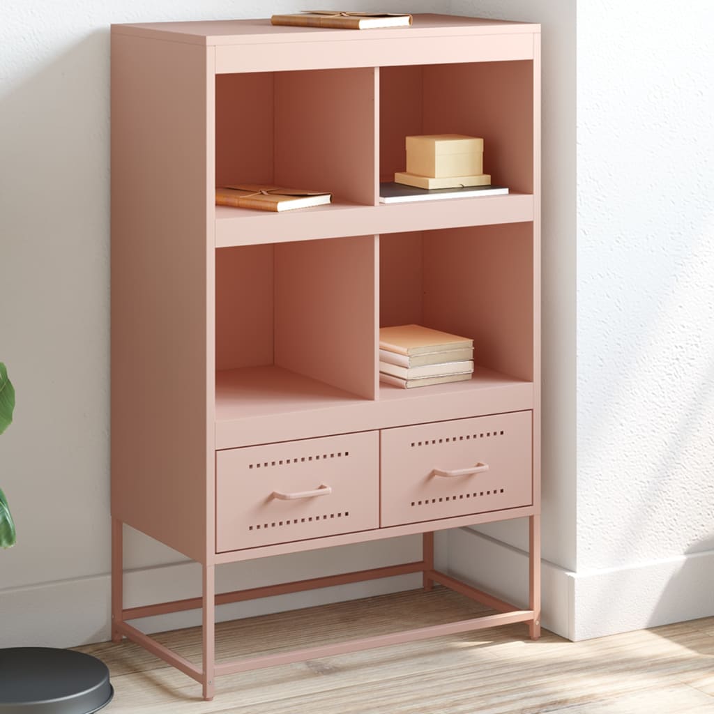 vidaXL Highboard Pink 68.5x39x111.5 cm Cold-rolled Steel