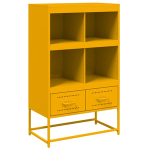 vidaXL Highboard Mustard Yellow 68.5x39x111.5 cm Cold-rolled Steel