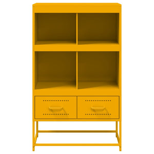 vidaXL Highboard Mustard Yellow 68.5x39x111.5 cm Cold-rolled Steel