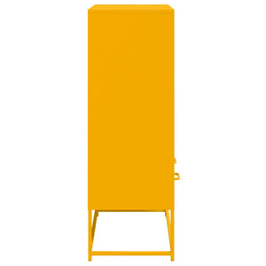 vidaXL Highboard Mustard Yellow 68.5x39x111.5 cm Cold-rolled Steel