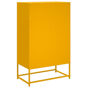 vidaXL Highboard Mustard Yellow 68.5x39x111.5 cm Cold-rolled Steel