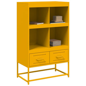 vidaXL Highboard Mustard Yellow 68.5x39x111.5 cm Cold-rolled Steel