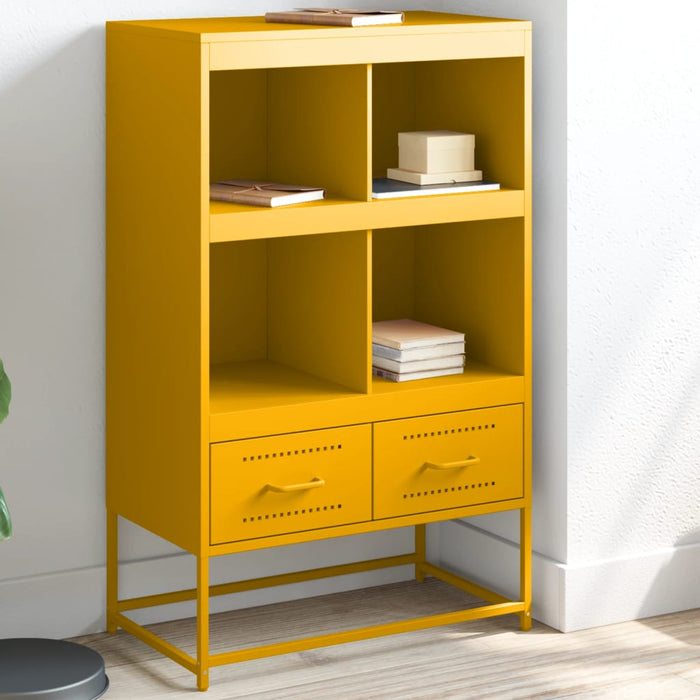 vidaXL Highboard Mustard Yellow 68.5x39x111.5 cm Cold-rolled Steel