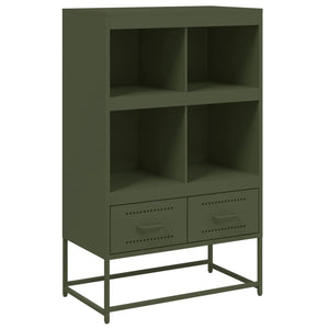 vidaXL Highboard Olive Green 68.5x39 x111.5 cm Steel