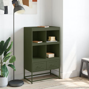 vidaXL Highboard Olive Green 68.5x39 x111.5 cm Steel