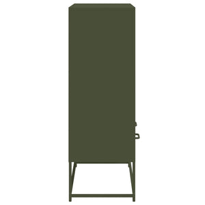 vidaXL Highboard Olive Green 68.5x39 x111.5 cm Steel