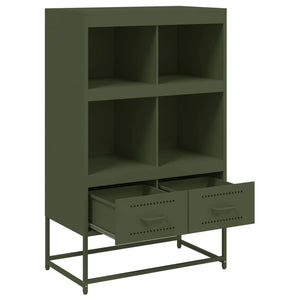 vidaXL Highboard Olive Green 68.5x39 x111.5 cm Steel