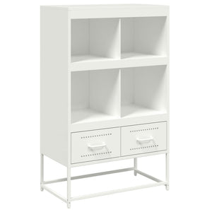 vidaXL Highboard White 68.5x39x111.5 cm Cold-rolled Steel