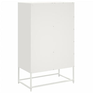 vidaXL Highboard White 68.5x39x111.5 cm Cold-rolled Steel