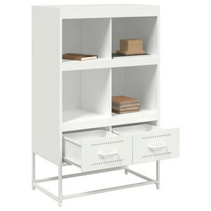 vidaXL Highboard White 68.5x39x111.5 cm Cold-rolled Steel