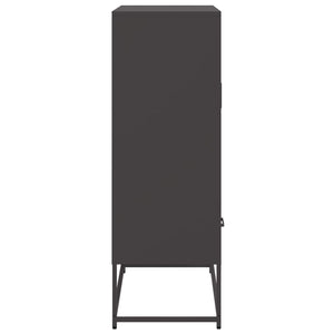 vidaXL Highboard Black 68x39x111.5 cm Cold-rolled Steel