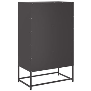 vidaXL Highboard Black 68x39x111.5 cm Cold-rolled Steel